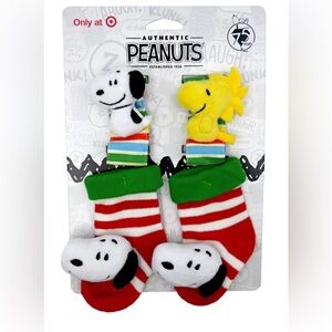 Peanuts Baby Snoopy and Woodstock Foot and Wrist Rattles